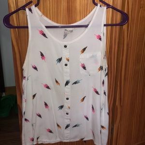 Girls Mudd feather tank top